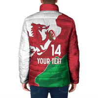 Wales Rugby Custom Padded Jacket Go Cymru Yma O Hyd - Wonder Print Shop