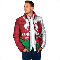 Wales Rugby Custom Padded Jacket Go Cymru Yma O Hyd - Wonder Print Shop