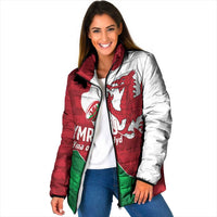 Wales Rugby Custom Padded Jacket Go Cymru Yma O Hyd - Wonder Print Shop