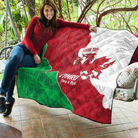 Wales Rugby Custom Quilt Go Cymru Yma O Hyd - Wonder Print Shop