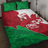 Wales Rugby Custom Quilt Bed Set Go Cymru Yma O Hyd - Wonder Print Shop
