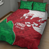 Wales Rugby Custom Quilt Bed Set Go Cymru Yma O Hyd - Wonder Print Shop