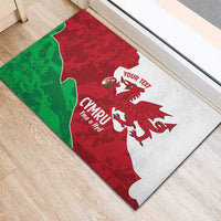 Wales Rugby Custom Rubber Doormat Go Cymru Yma O Hyd - Wonder Print Shop