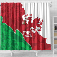 Wales Rugby Custom Shower Curtain Go Cymru Yma O Hyd - Wonder Print Shop