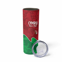 Wales Rugby Custom Skinny Tumbler Go Cymru Yma O Hyd - Wonder Print Shop