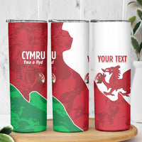 Wales Rugby Custom Skinny Tumbler Go Cymru Yma O Hyd - Wonder Print Shop