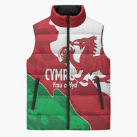 Wales Rugby Custom Sleeveless Puffer Jacket Go Cymru Yma O Hyd - Wonder Print Shop
