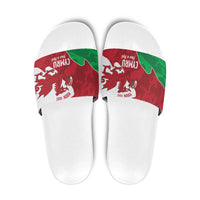 Wales Rugby Custom Slide Sandals Go Cymru Yma O Hyd - Wonder Print Shop
