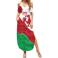 Wales Rugby Custom Summer Maxi Dress Go Cymru Yma O Hyd - Wonder Print Shop