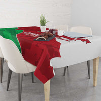Wales Rugby Custom Tablecloth Go Cymru Yma O Hyd - Wonder Print Shop