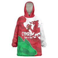Wales Rugby Custom Wearable Blanket Hoodie Go Cymru Yma O Hyd - Wonder Print Shop