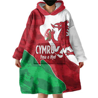 Wales Rugby Custom Wearable Blanket Hoodie Go Cymru Yma O Hyd - Wonder Print Shop