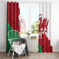 Wales Rugby Custom Window Curtain Go Cymru Yma O Hyd - Wonder Print Shop