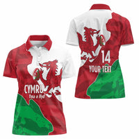 Wales Rugby Custom Women Polo Shirt Go Cymru Yma O Hyd - Wonder Print Shop