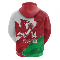 Wales Rugby Custom Zip Hoodie Go Cymru Yma O Hyd - Wonder Print Shop