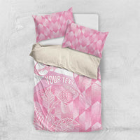 Scotland Rugby Custom Bedding Set Go Scottish Thistle Pink Version - Wonder Print Shop