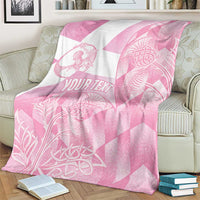 Scotland Rugby Custom Blanket Go Scottish Thistle Pink Version - Wonder Print Shop