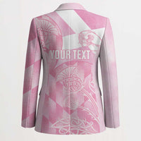Scotland Rugby Custom Blazer Go Scottish Thistle Pink Version - Wonder Print Shop