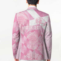 Scotland Rugby Custom Blazer Go Scottish Thistle Pink Version - Wonder Print Shop