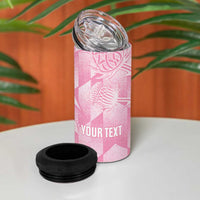 Scotland Rugby Custom 4 in 1 Can Cooler Tumbler Go Scottish Thistle Pink Version - Wonder Print Shop