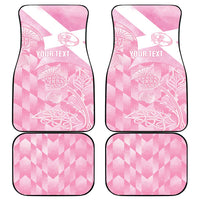 Scotland Rugby Custom Car Mats Go Scottish Thistle Pink Version - Wonder Print Shop
