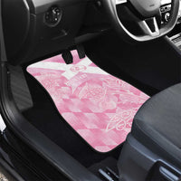 Scotland Rugby Custom Car Mats Go Scottish Thistle Pink Version - Wonder Print Shop