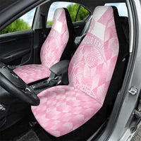 Scotland Rugby Custom Car Seat Cover Go Scottish Thistle Pink Version - Wonder Print Shop