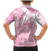 Scotland Rugby Custom Family Matching Mermaid Dress and Hawaiian Shirt Go Scottish Thistle Pink Version - Wonder Print Shop