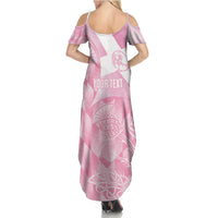 Scotland Rugby Custom Family Matching Summer Maxi Dress and Hawaiian Shirt Go Scottish Thistle Pink Version - Wonder Print Shop