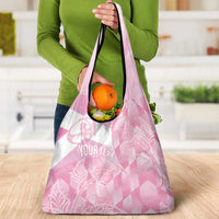 Scotland Rugby Custom Grocery Bag Go Scottish Thistle Pink Version - Wonder Print Shop