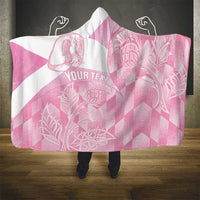 Scotland Rugby Custom Hooded Blanket Go Scottish Thistle Pink Version - Wonder Print Shop