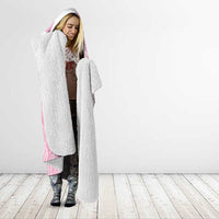 Scotland Rugby Custom Hooded Blanket Go Scottish Thistle Pink Version - Wonder Print Shop