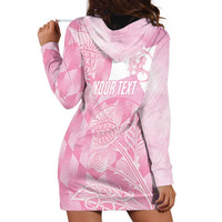 Scotland Rugby Custom Hoodie Dress Go Scottish Thistle Pink Version - Wonder Print Shop