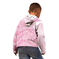 Scotland Rugby Custom Kid Hoodie Go Scottish Thistle Pink Version - Wonder Print Shop