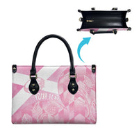 Scotland Rugby Custom Leather Bag Go Scottish Thistle Pink Version - Wonder Print Shop
