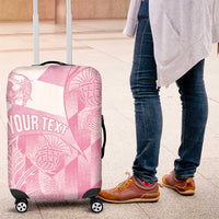 Scotland Rugby Custom Luggage Cover Go Scottish Thistle Pink Version - Wonder Print Shop