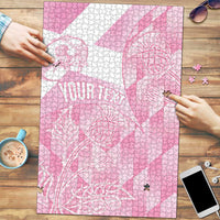 Scotland Rugby Custom Puzzle Go Scottish Thistle Pink Version LT14