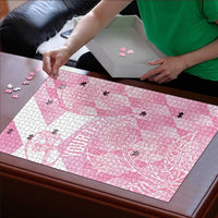 Scotland Rugby Custom Puzzle Go Scottish Thistle Pink Version LT14