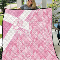 Scotland Rugby Custom Quilt Go Scottish Thistle Pink Version - Wonder Print Shop
