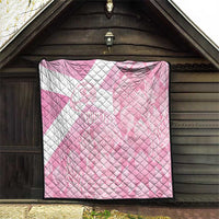 Scotland Rugby Custom Quilt Go Scottish Thistle Pink Version - Wonder Print Shop