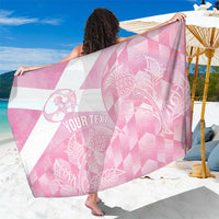 Scotland Rugby Custom Sarong Go Scottish Thistle Pink Version - Wonder Print Shop