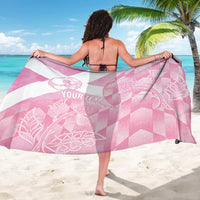 Scotland Rugby Custom Sarong Go Scottish Thistle Pink Version - Wonder Print Shop