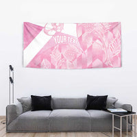 Scotland Rugby Custom Tapestry Go Scottish Thistle Pink Version - Wonder Print Shop