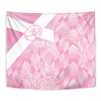 Scotland Rugby Custom Tapestry Go Scottish Thistle Pink Version - Wonder Print Shop