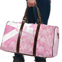 Scotland Rugby Custom Travel Bag Go Scottish Thistle Pink Version - Wonder Print Shop