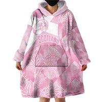 Scotland Rugby Custom Wearable Blanket Hoodie Go Scottish Thistle Pink Version - Wonder Print Shop
