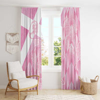 Scotland Rugby Custom Window Curtain Go Scottish Thistle Pink Version - Wonder Print Shop