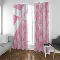 Scotland Rugby Custom Window Curtain Go Scottish Thistle Pink Version - Wonder Print Shop