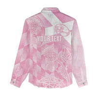 Scotland Rugby Custom Women Casual Shirt Go Scottish Thistle Pink Version - Wonder Print Shop