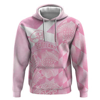Scotland Rugby Custom Zip Hoodie Go Scottish Thistle Pink Version - Wonder Print Shop